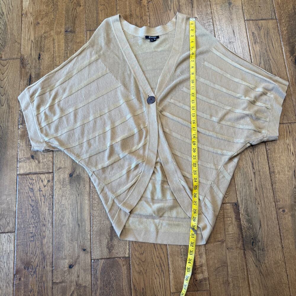M Studio Linen Blend Relaxed Oversized Cardigan with Layer Tank Set Womens M - Picture 4 of 9